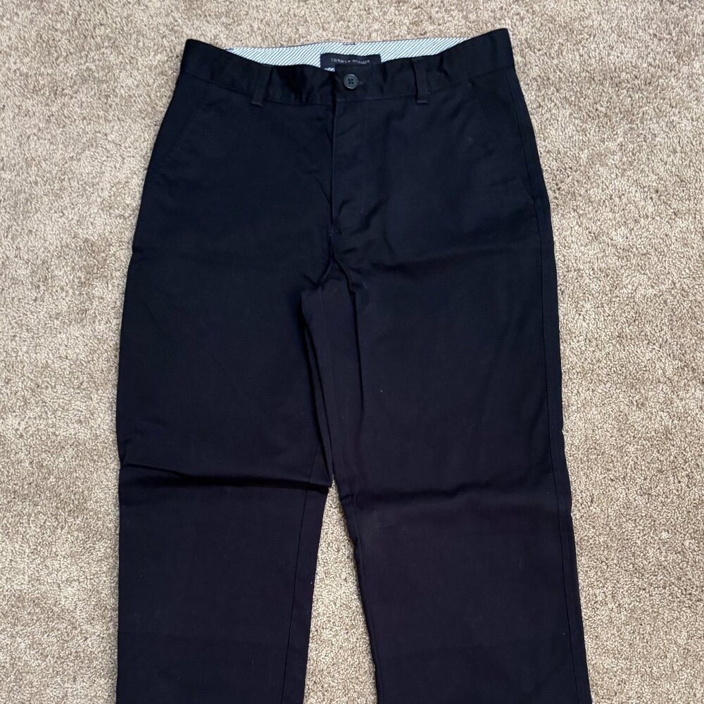 Tommy Hilfiger Boys Flat Front Twill Blend Dress Pants, Kids School Uniforms